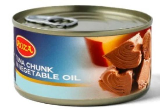 Picture of Roza Tuna Chunks in Vegetable Oil.