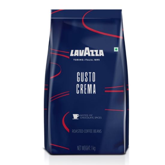 Lavazza Gusto Crema Coffee Beans 1kg – Medium Roast Arabica Robusta Blend